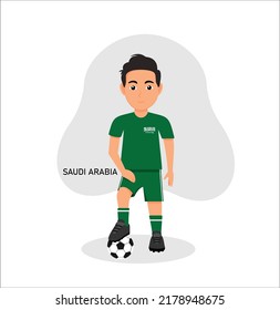 soccer or football player flat character