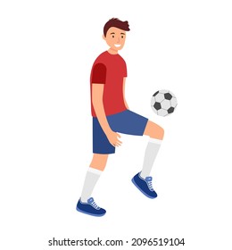 Soccer Football Player Flat Design On Stock Vector (Royalty Free ...