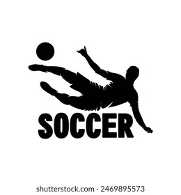 Soccer and Football Player Man logo vector template