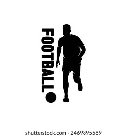 Soccer and Football Player Man logo vector template