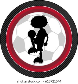 Soccer Football Player in Silhouette