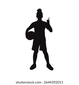 Ícone da Silhueta do Jogador de Futebol Americano.
Jogador de futebol chuta a bola, tiro na cabeça, chute no dublê, celebração de ilustração vetorial.