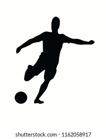 Soccer football player silhouette vector image