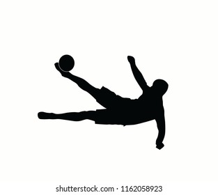 Soccer football player silhouette vector image hana