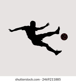 Soccer football player silhouettes, Free Vector