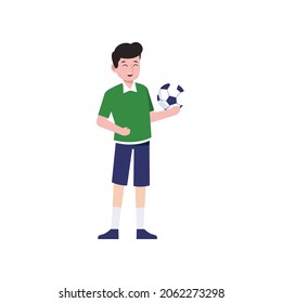 soccer football player sportman character vector illustration design eps.10