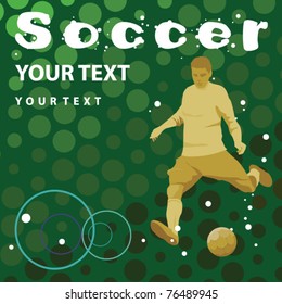 Soccer, Football players with a soccer ball.
