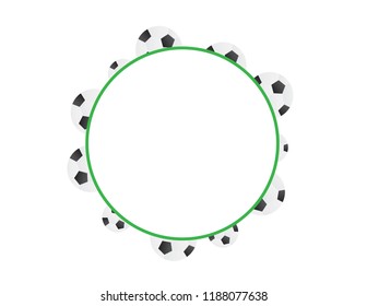 Soccer football round frame isolated