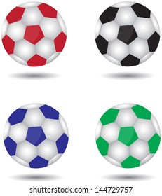 Soccer or football set. Vector illustration.