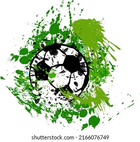 Soccer or Football sign, symbol for the great soccer event in 2022, free copy space, vector 