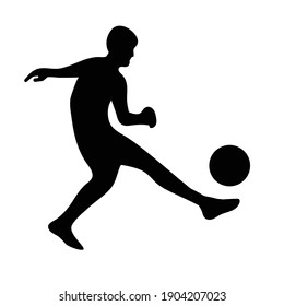 Soccer. Football Silhouette Vector Design Illustration