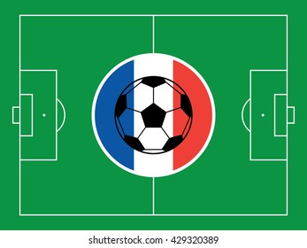 Soccer Football soccericon Vector illustration. Flat design.Euro 2016 championship.