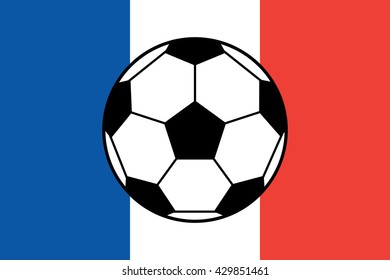 Soccer Football soccericon Vector illustration. Flat design.Euro 2016 championship.