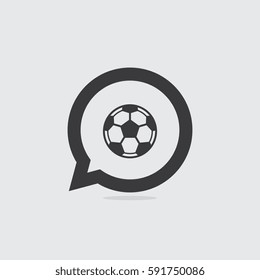 Soccer or Football Speech Bubble Icon