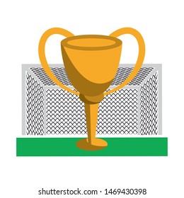 soccer football sport game competition play activity, field and game objects cartoon vector illustration graphic design