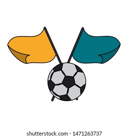 soccer football sport game competition play activity, game objects cartoon vector illustration graphic design