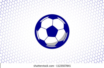 Soccer football sport game fire ball design illustration on white goal net backdrop. Tee shirt clothing apparel print banner background. Abstract concept lettering logo slogan.