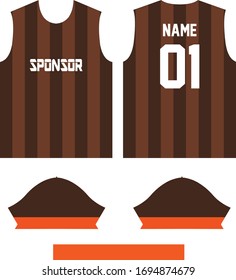 Soccer & Football Sport Jersey T-Shirt Design in Ready to use Round Neck Short Sleeve Sewing Template.