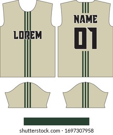 Soccer & Football Sport Jersey T-Shirt Design in Ready to use Round Neck Short Sleeve Sewing Template.