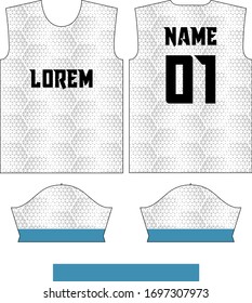 Soccer & Football Sport Jersey T-Shirt Design in Ready to use Round Neck Short Sleeve Sewing Template.