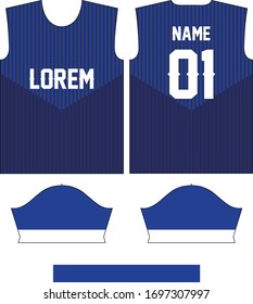 Soccer & Football Sport Jersey T-Shirt Design in Ready to use Round Neck Short Sleeve Sewing Template.