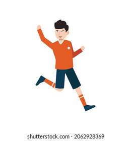 soccer football sport man winner character vector illustration design eps.10