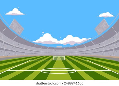 soccer football stadium background illustration