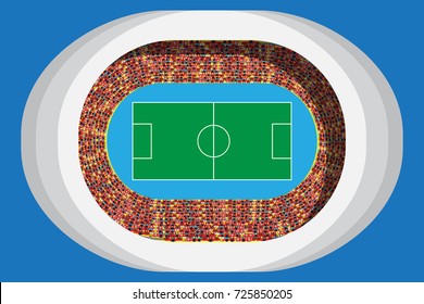 soccer or football stadium with full attendance