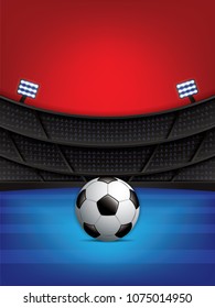 Soccer, football stadium, vector illustration