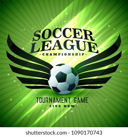 soccer football stylish green background