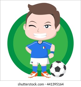 Soccer / Football team cartoon character vector illustration