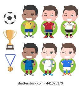 Soccer / Football team cartoon character vector illustration