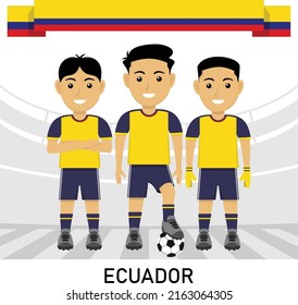 Diseño plano del equipo ecuador de fútbol