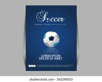 soccer football tournament championship game flyer brochure template
