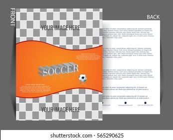 soccer football tournament championship game flyer brochure template