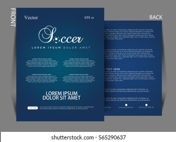 soccer football tournament championship game flyer brochure template