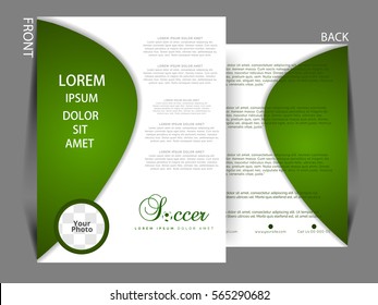 soccer football tournament championship game flyer brochure template