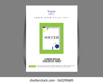 soccer football tournament championship game flyer brochure template