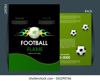 soccer football tournament championship game flyer brochure template