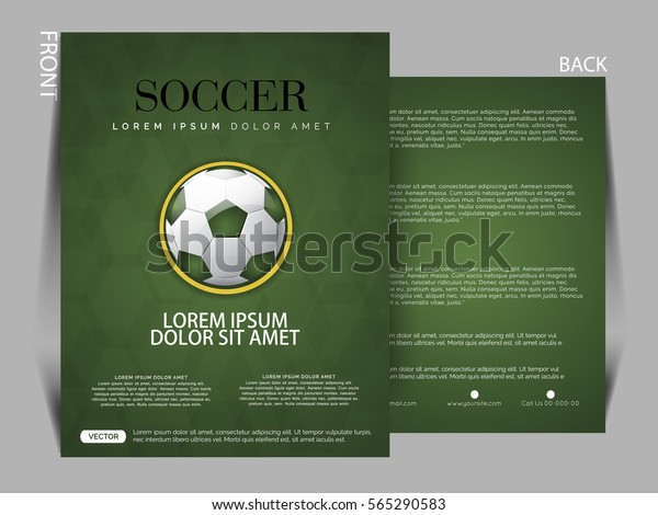 Fussball Fussballturnier Meisterschaft Flyer Broschure Vorlage Stock Vektorgrafik Lizenzfrei