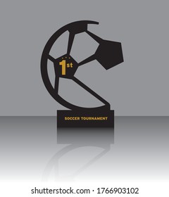 Soccer and football trophy, easy to convert it as a die cut file 