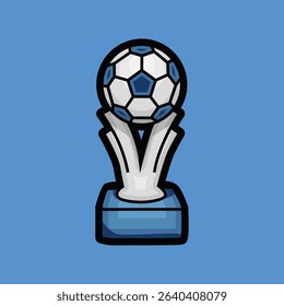 Soccer or football trophy illustration clip art design vector