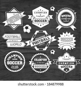 Soccer Football Typography Badge Design Element