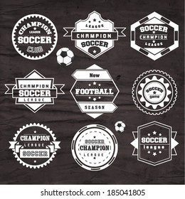 Soccer Football Typography Badge Design Element