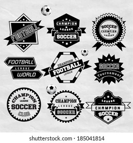 Soccer Football Typography Badge Design Element
