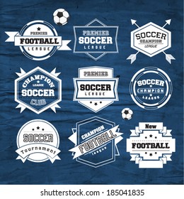 Soccer Football Typography Badge Design Element