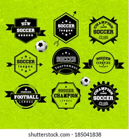 Soccer Football Typography Badge Design Element