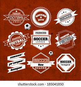 Soccer Football Typography Badge Design Element