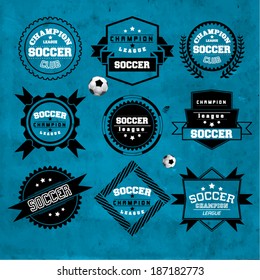 Soccer Football Typography Badge Design Element