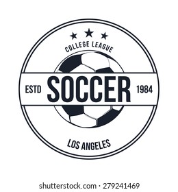 Soccer Football Typography Badge Design Element vector